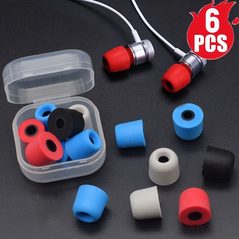 Earphone Foam Tip - 1-6 par miękkie słuchawki douszne z